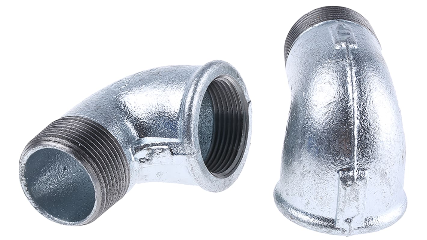 Raccordo in ferro malleabile Georg Fischer, a Gomito di 90°