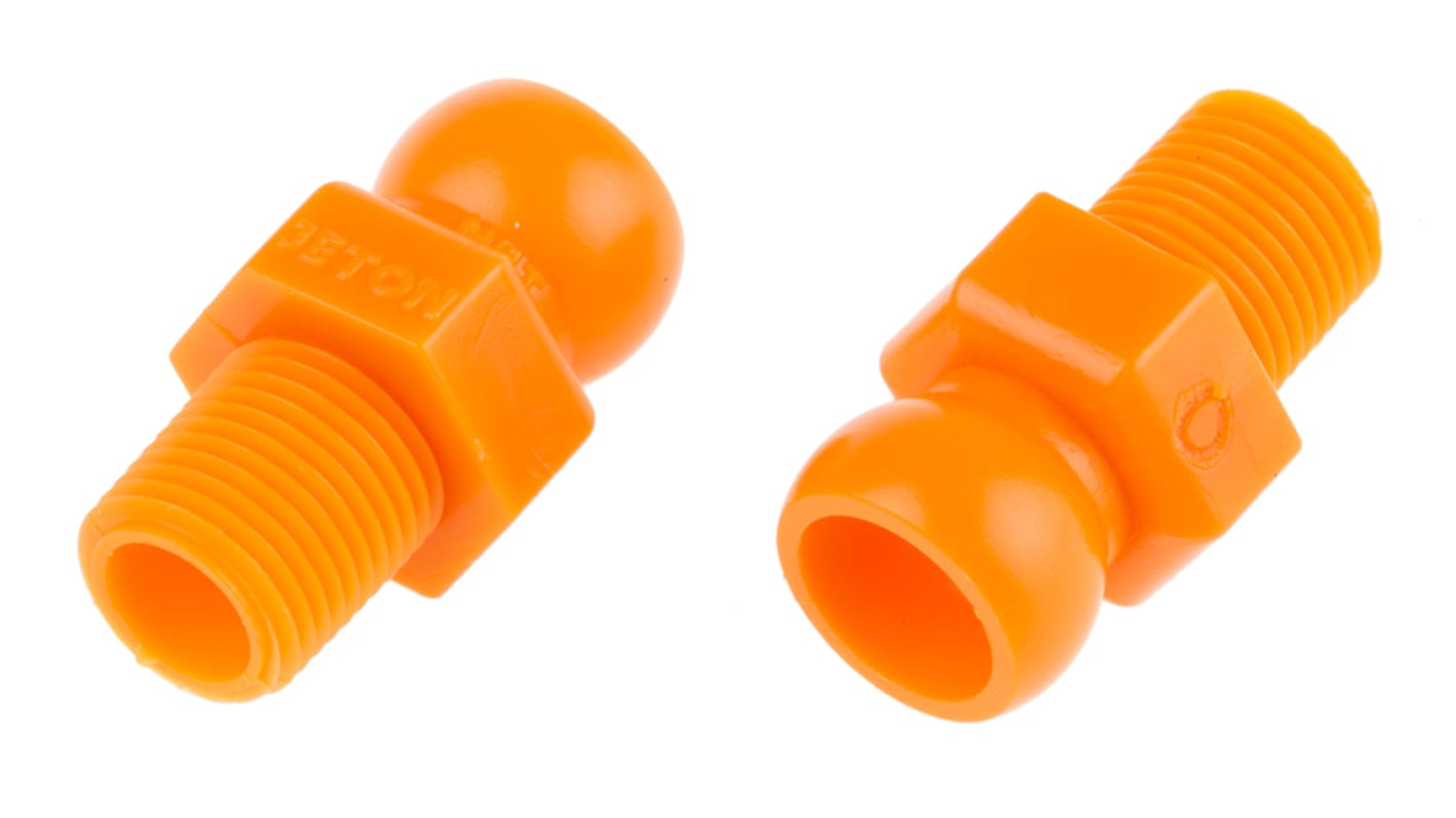 RS PRO Acetal Copolymer 1/8in NPT Connector