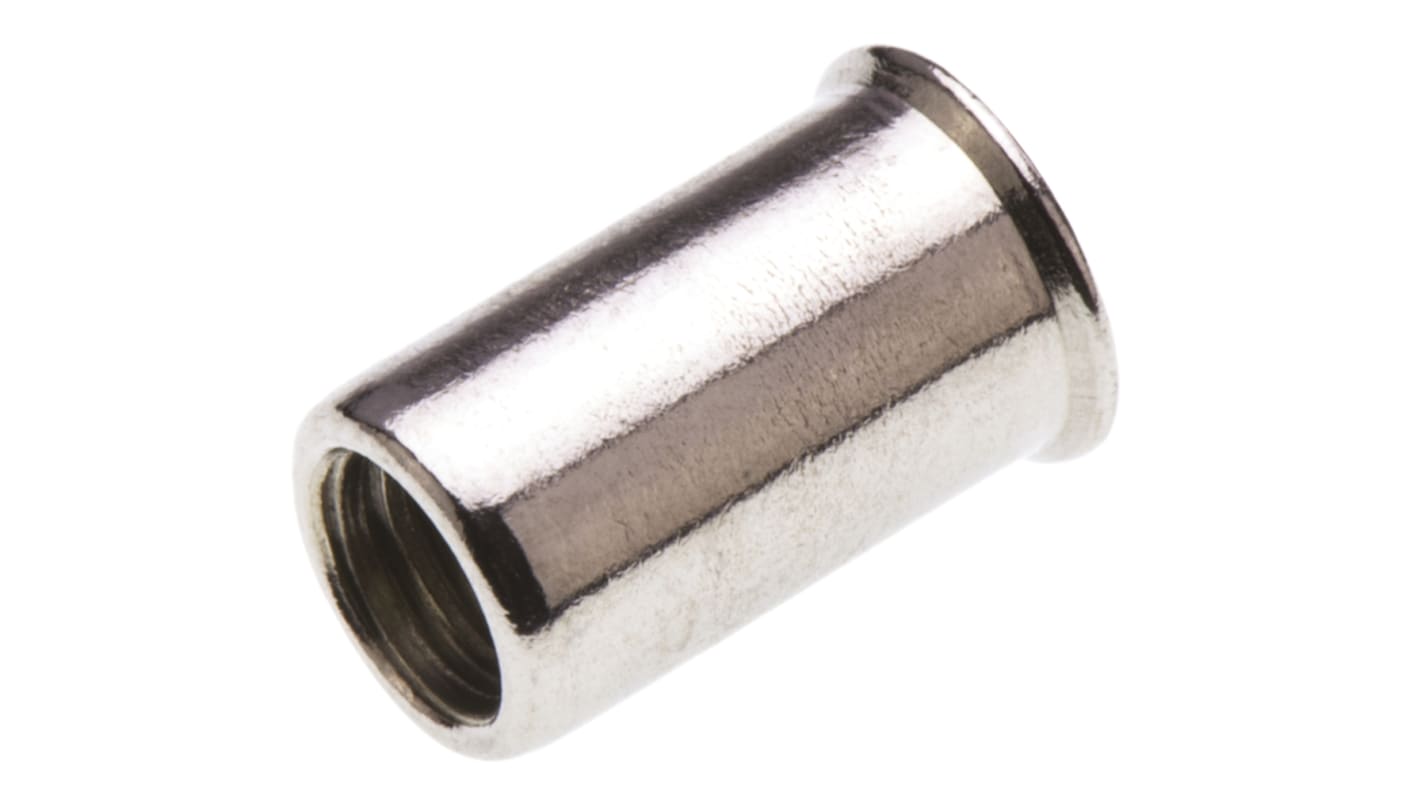 POP Plain, M5 Stainless Steel Threaded Insert, 7.8mm diameter 7mm Depth 11.8mm