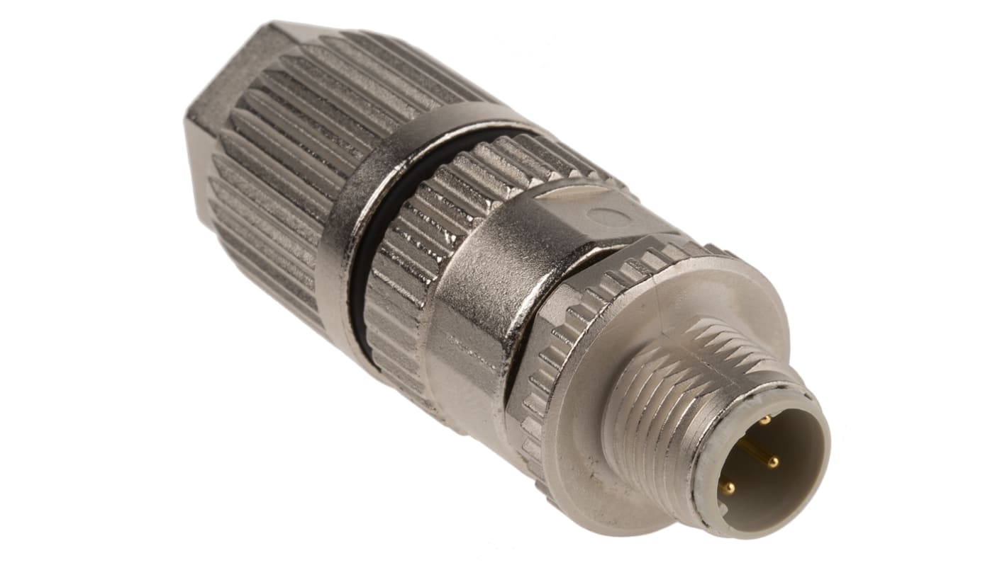 Conector circular HARTING macho serie Harax M12 de 4 vías macho, montaje aéreo, IP65, IP67