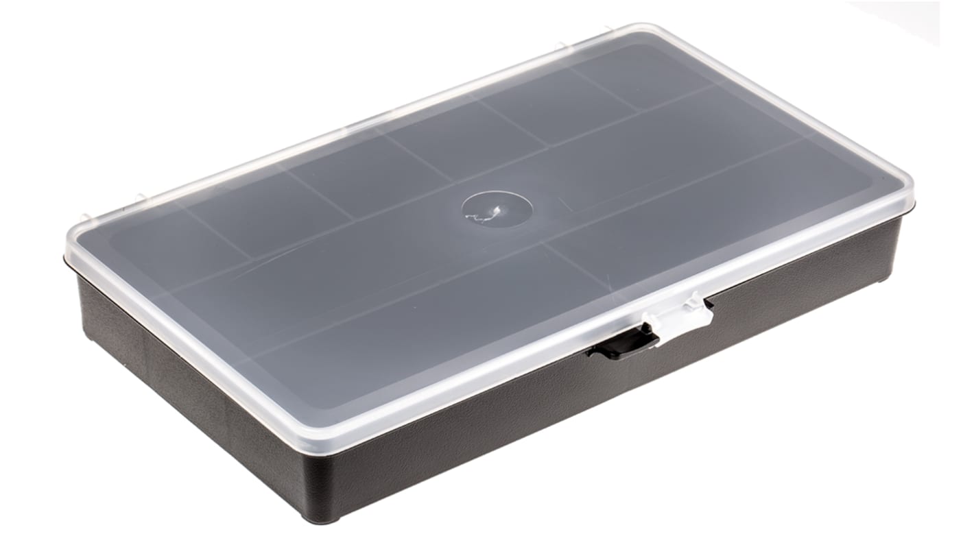 Contenitore modulare Raaco in PP, 9 scomparti, 41mm x 271mm x 173mm, Coperchio trasparente