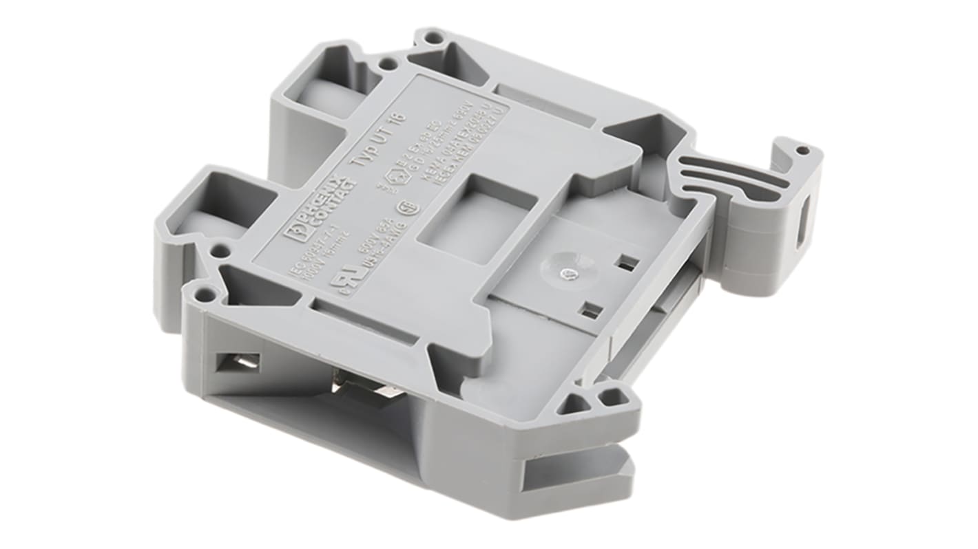 Phoenix Contact 3044199 UT 16 Series Grey, 1.5 → 25mm², Single-Level, Screw Termination, ATEX
