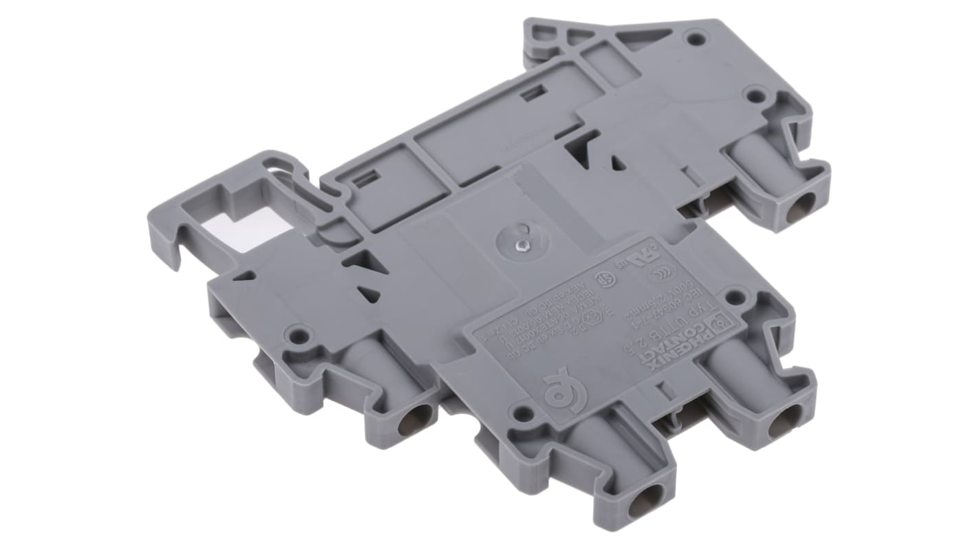Phoenix Contact 3044636 UTTB 2.5 Series Grey, 0.14 → 4mm², Double-Level, Screw Termination, ATEX
