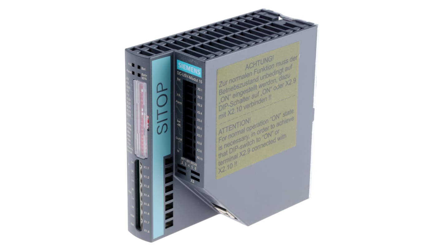 Siemens 22 → 29V dc Input DIN Rail Uninterruptible Power Supply (360W), SITOP DC