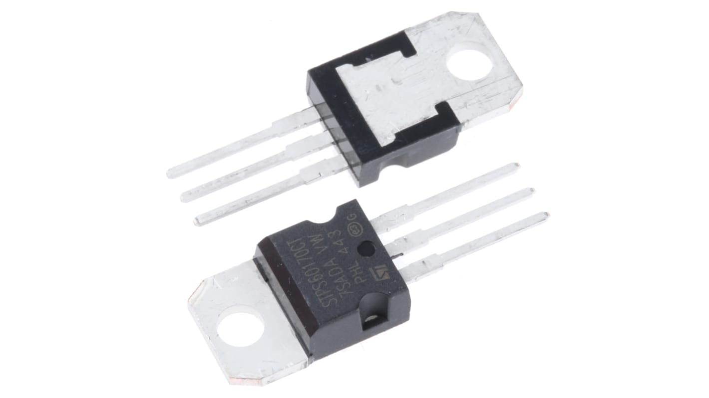 STMicroelectronics 170V 60A, Dual Schottky Diode, 3-Pin TO-220AB STPS60170CT