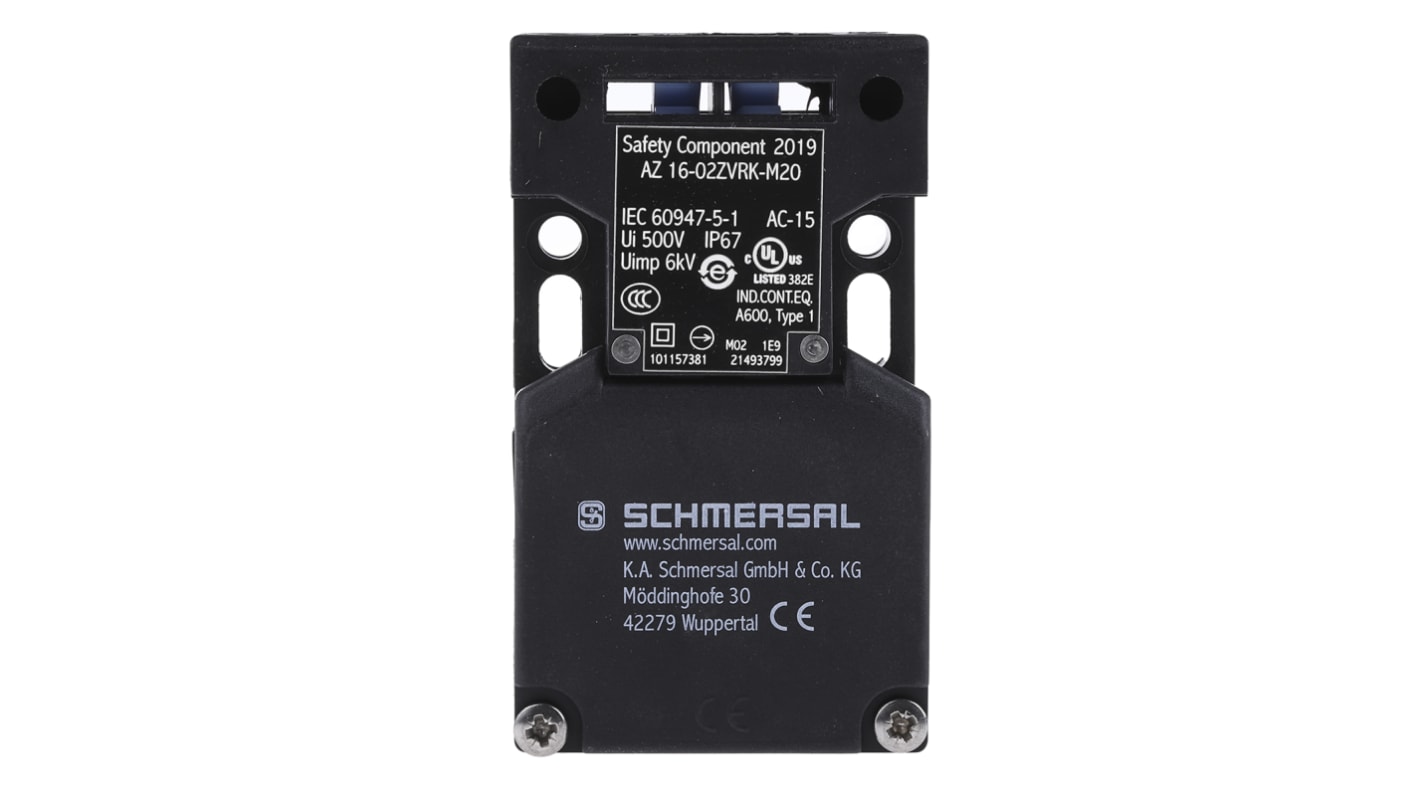 Schmersal AZ16 Safety Interlock Switch, 2NC, Keyed, Glass Fibre Reinforced Thermoplastic