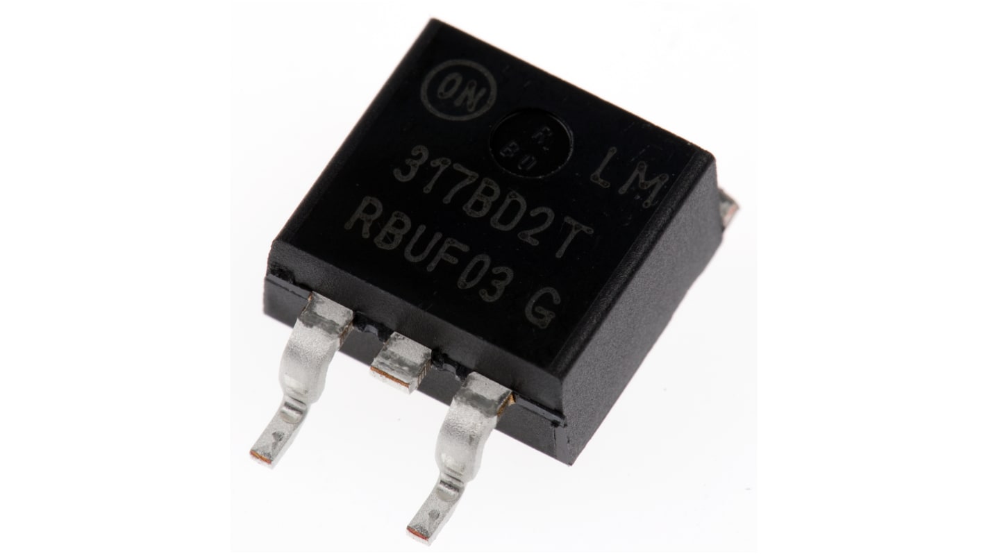 onsemi 线性稳压芯片, 1.2 → 37 V输出, 1.5A最大输出, 单路输出, D2PAK, 3针, 贴片安装, -40 °C→+125 °C