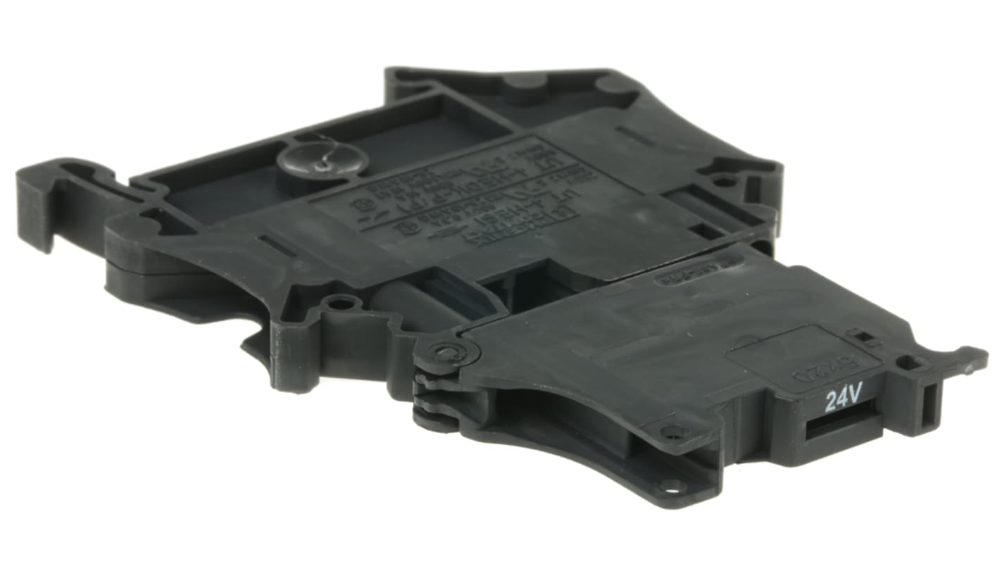 Phoenix Contact 3046090 UT Series Black, 0.14 → 4mm², Single-Level, Screw Termination, Fused, ATEX