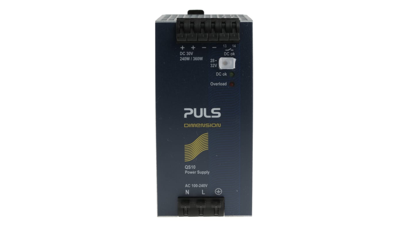 PULS DIMENSION Q DIN-Schienen Netzteil Getaktet 30V dc / 8A 240W 100 → 240V ac