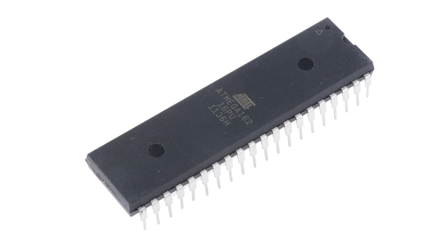 Microchip ATMEGA162-16PU, 8bit AVR Microcontroller, ATmega, 16MHz, 16 kB, 512 B Flash, 40-Pin PDIP
