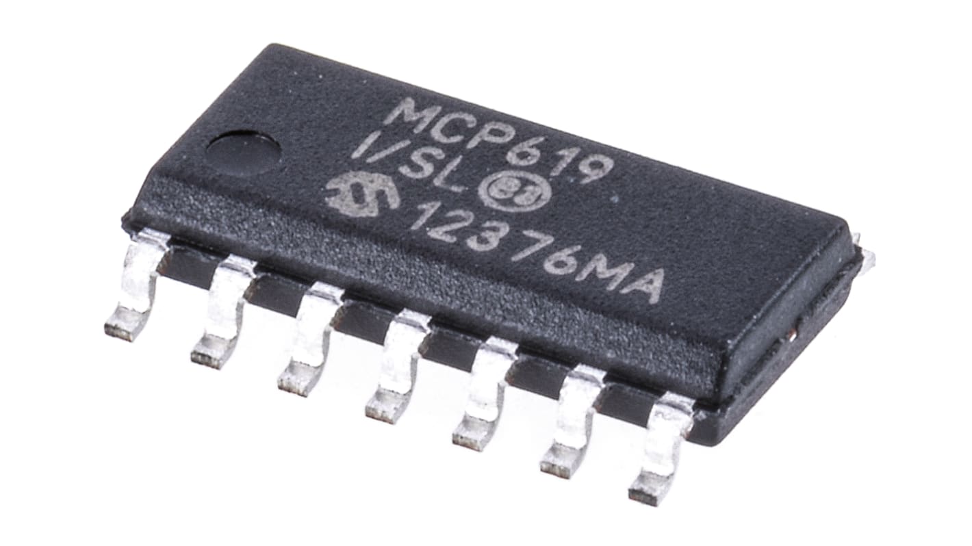 Microchip Operationsverstärker Präzision SMD SOIC, einzeln typ. 3 V, 5 V, 14-Pin