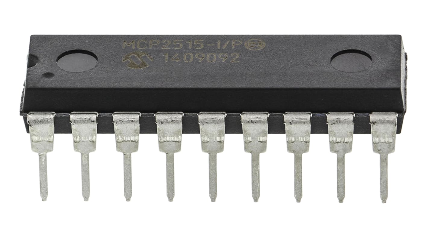 Microchip MCP2515-I/P, CAN Controller 1Mbps CAN 2.0B, 18-Pin PDIP