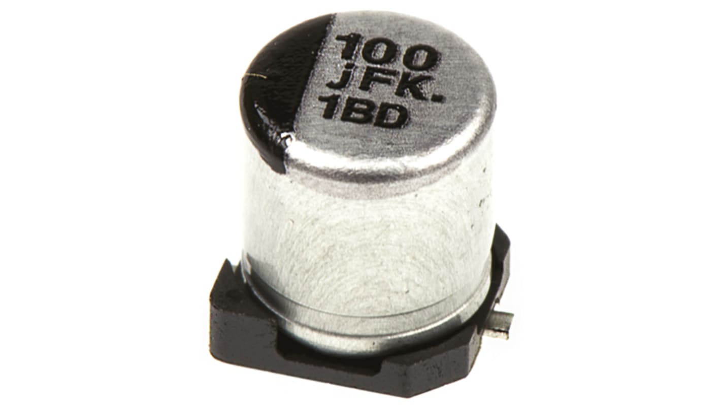 Panasonic 100μF Aluminium Electrolytic Aluminium Electrolytic Capacitor 6.3V dc, Surface Mount - EEEFK0J101UR