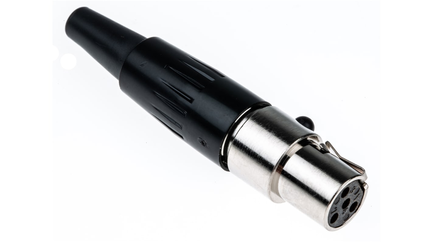 Switchcraft Cable Mount XLR Connector, Female, 125 V ac, 4 Way, Silver Plating