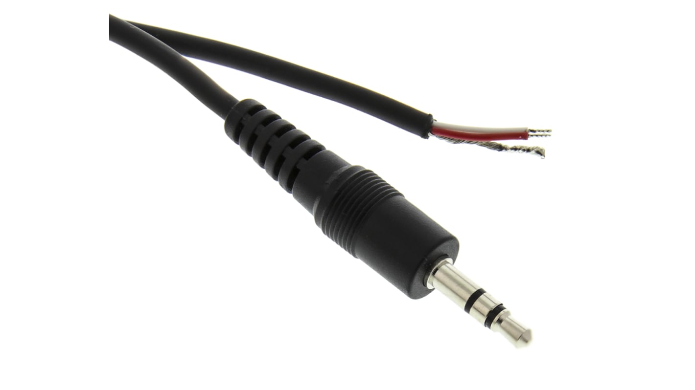 Switchcraft 35HR Male 3.5mm Stereo Jack to Unterminated Aux Cable, Black 35HR07884X