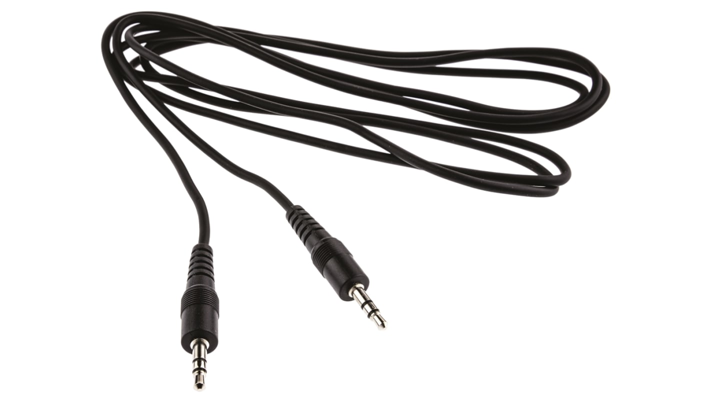 Switchcraft Male 3.5mm Stereo Jack to Male 3.5mm Stereo Jack Aux Cable, Black, 1.8m