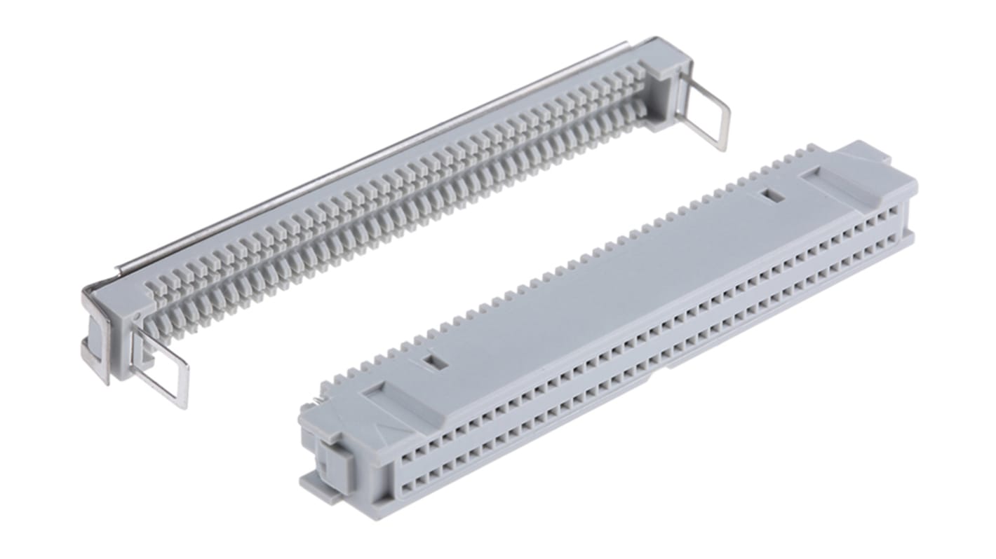 3M IDC连接器, 母座, 80p, 1.27mm间距, 2排, 电缆安装, IDC端接, 直角, 820系列