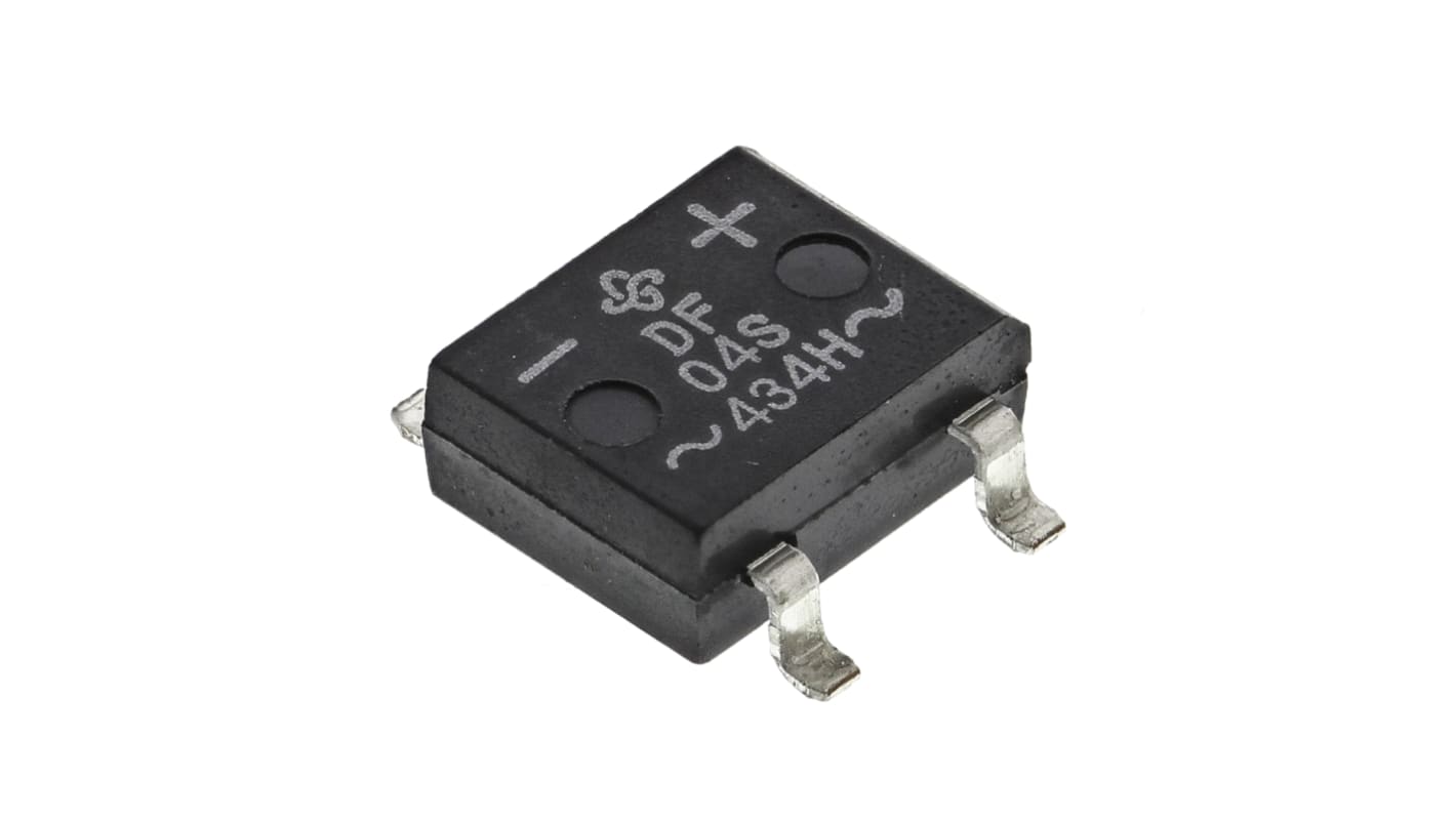 Vishay 单相整流桥, 硅结型, 1A, 400V, 4针, DF-S, 贴片安装, -55 °C→+150 °C