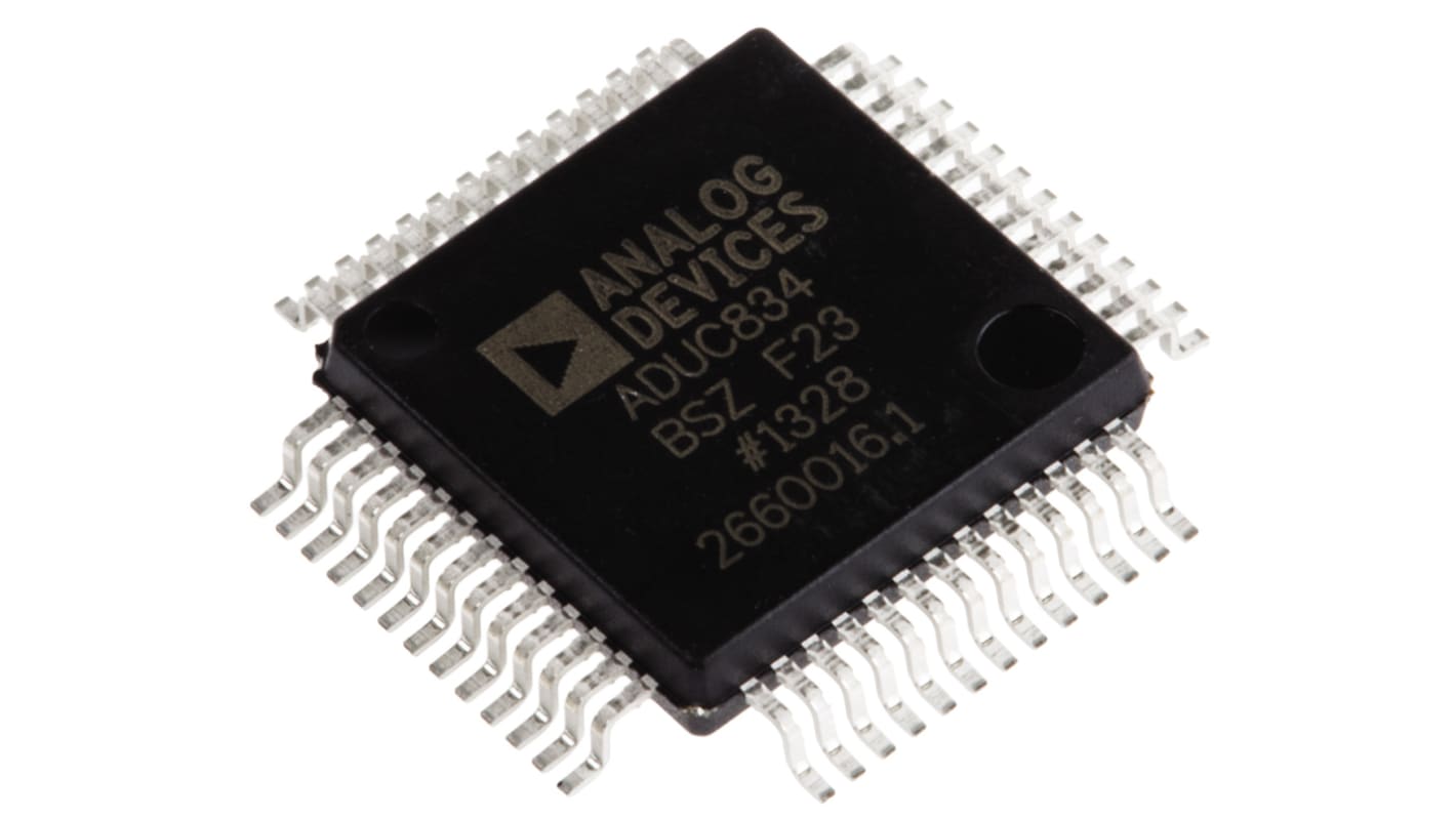 Analog Devices ADuC8 マイコン, 8052, 12.58MHz, 4 kB、62 kB, フラッシュ, 52-Pin MQFP