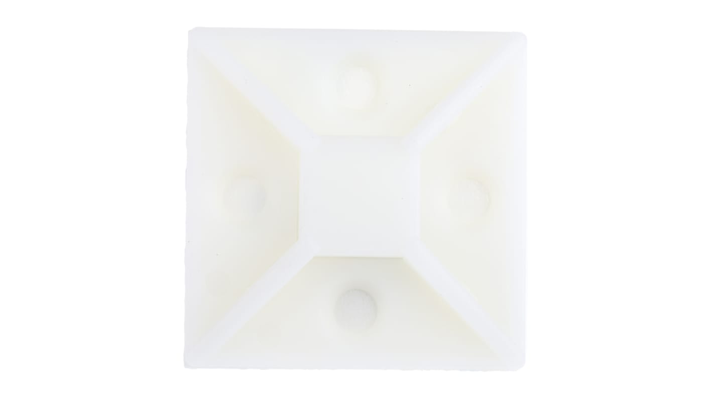 Fermacavi RS PRO, autoadesivo, 38.5mm x 38,5 mm, Ø fissaggio 5mm, 50 pezzi