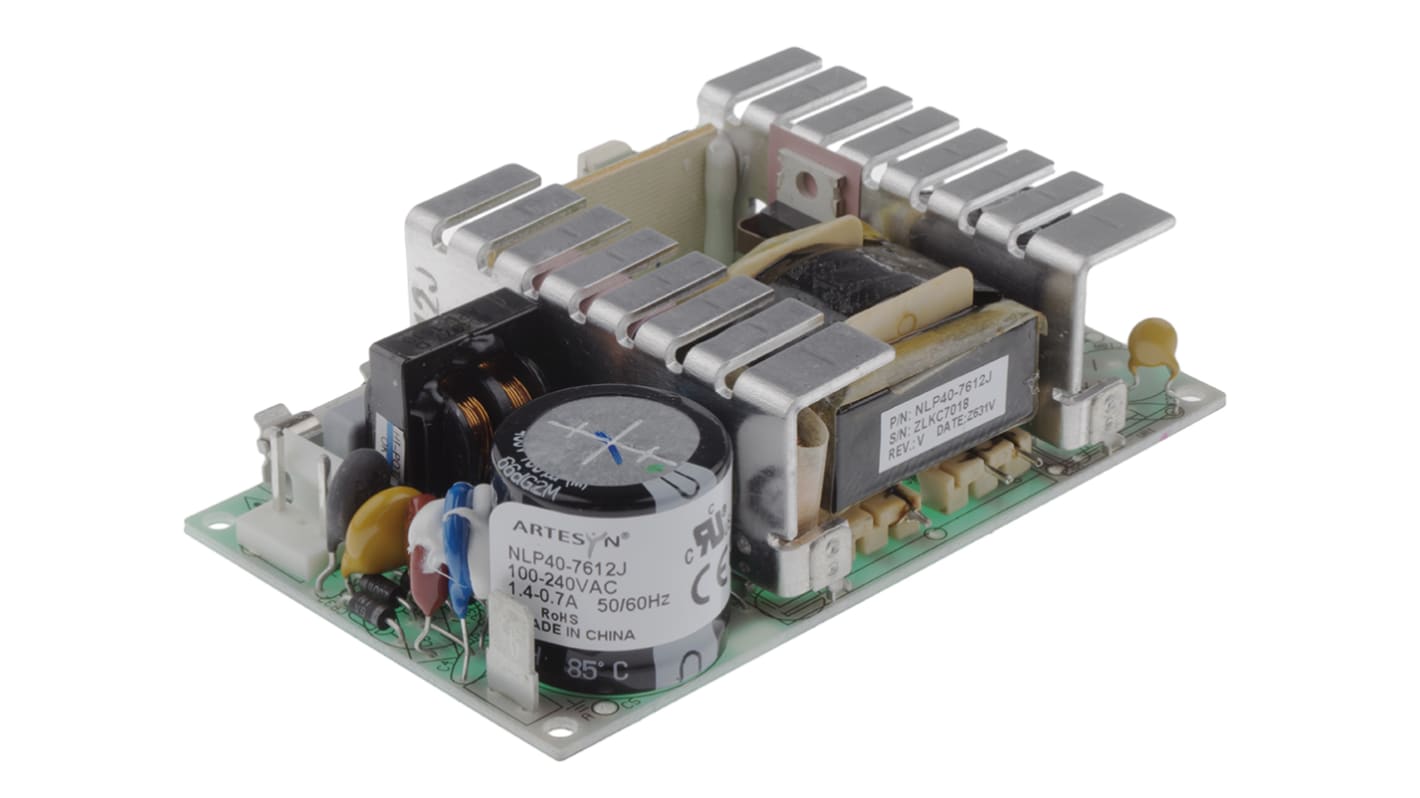 Artesyn Embedded Technologies Embedded Switch Mode Power Supply SMPS, NLP40-7612J, 12V dc, 3.3A, 40W, 1 Output, 120
