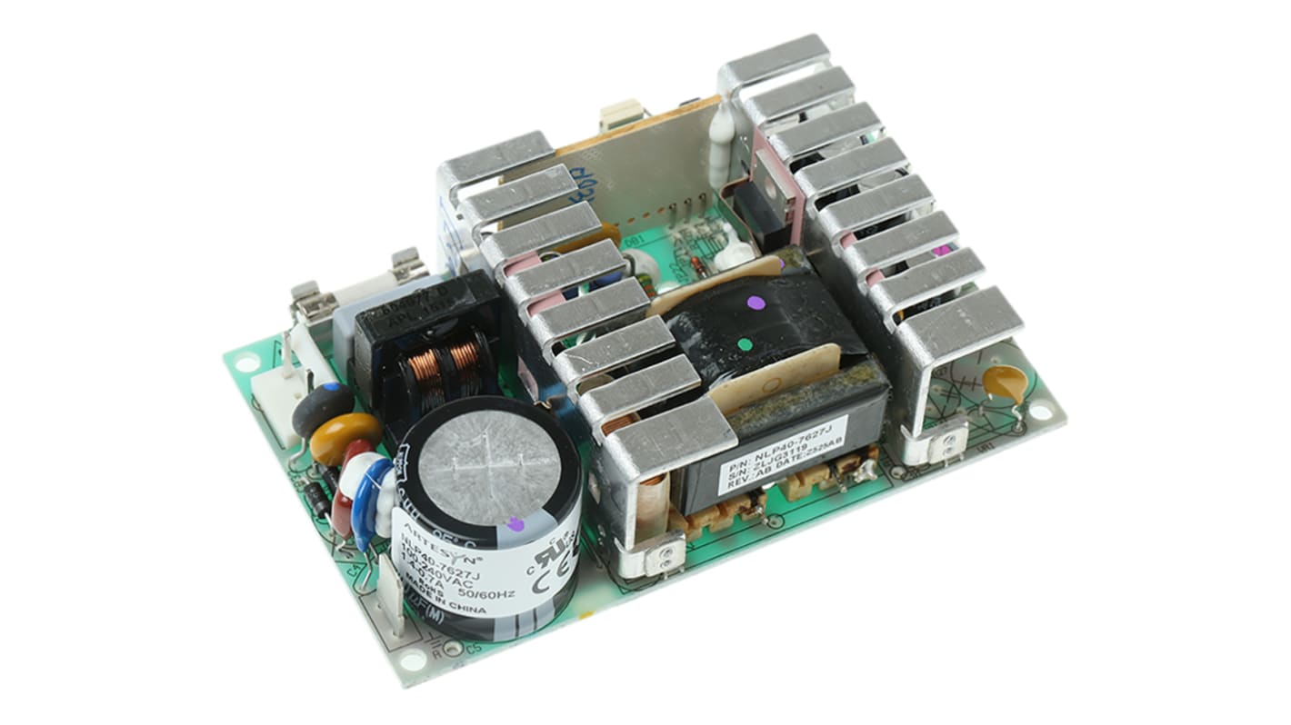 Artesyn Embedded Technologies Embedded Switch Mode Power Supply SMPS, NLP40-7627J, ±12V dc, 1.8A, 40W, Dual Output, 120