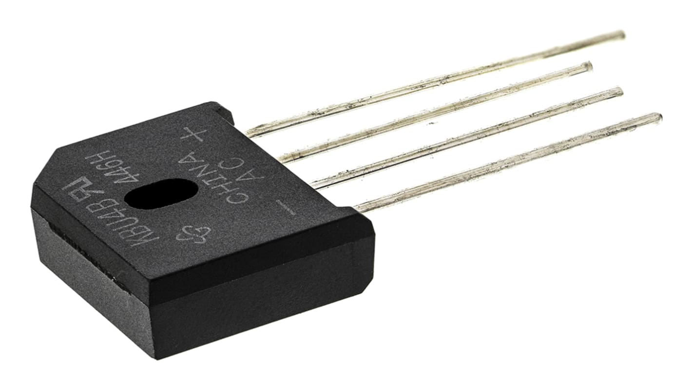 Vishay 整流用 ブリッジダイオード 単相 4A, 100V, 23.7 x 7.1 x