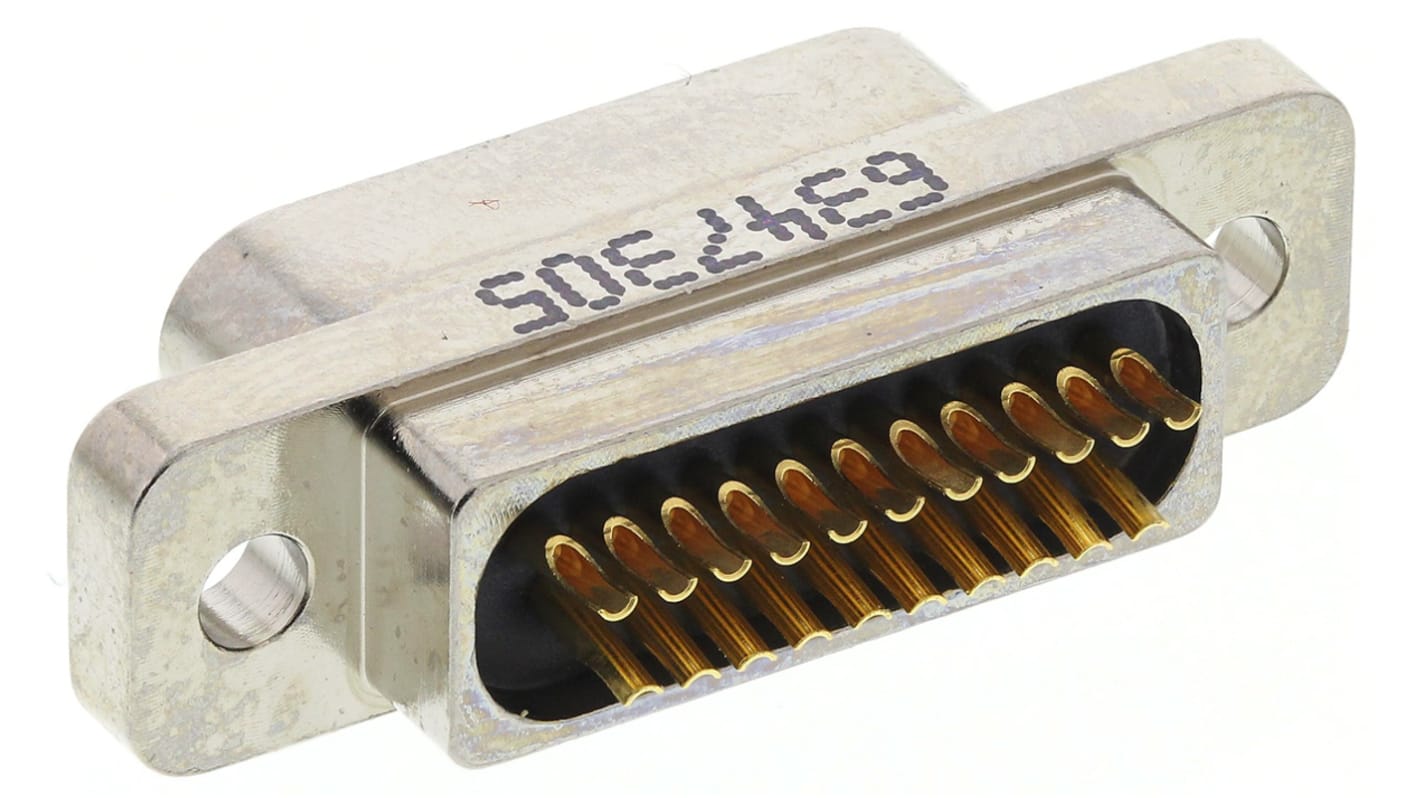 Glenair D-subコネクタ, 21極, メス, パネルマウント, MWDM2L-21SS