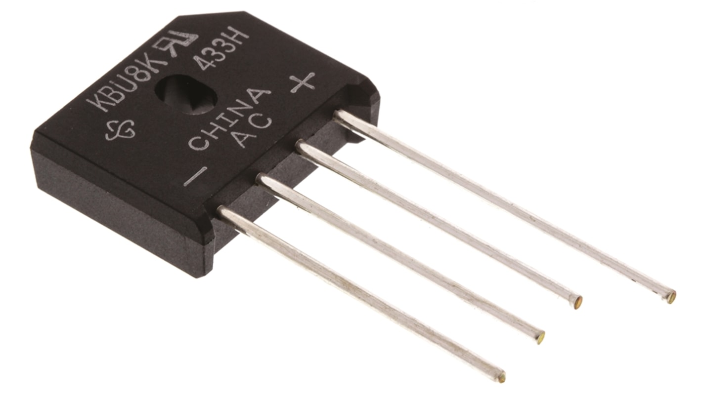 Vishay 整流用 ブリッジダイオード 単相 8A, 800V, 23.7 x 7.1 x Vishay 整流用 ブリッジダイオード 単相 8A, 800V, 23.7 x 7.1 x