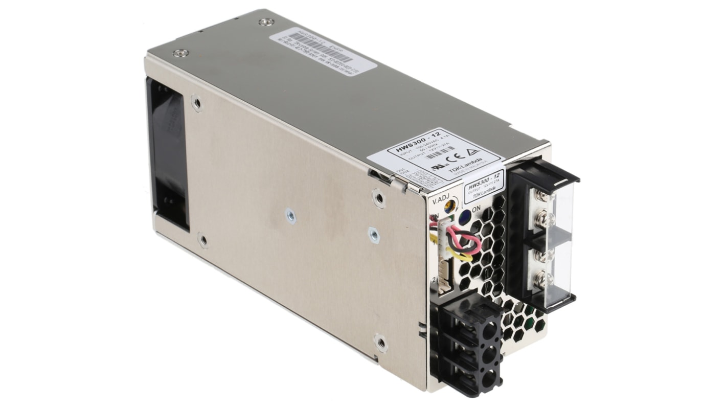 TDK-Lambda Switching Power Supply, HWS300-12, 12V dc, 27A, 324W, 1 Output, 120 → 330 V dc, 85 → 265 V ac