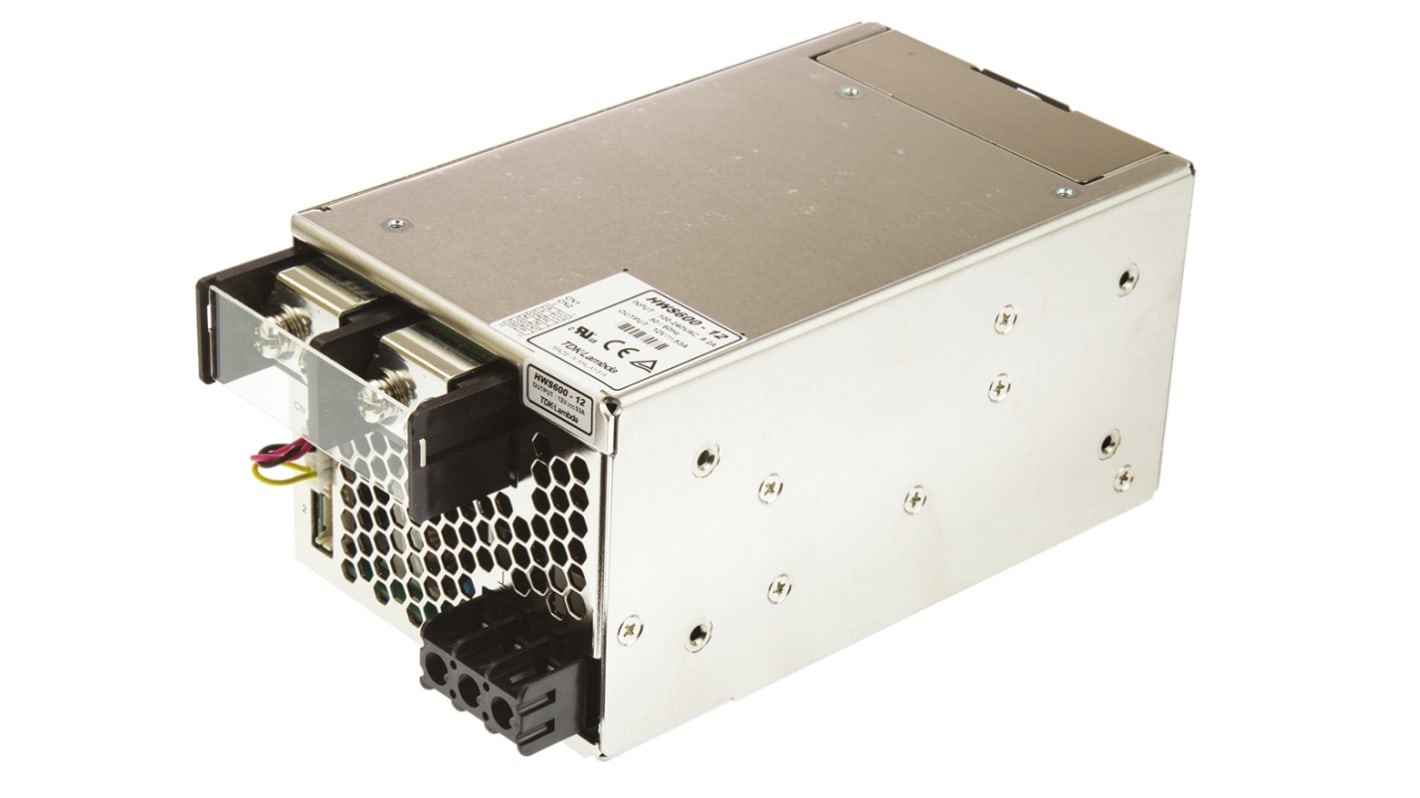 TDK-Lambda Switching Power Supply, HWS600-12, 12V dc, 53A, 648W, 1 Output, 120 → 330 V dc, 85 → 265 V ac
