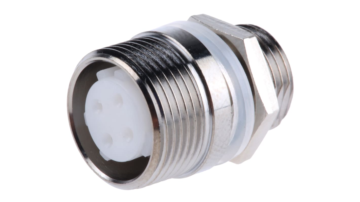 Hirose Circular Connector, 4 Contacts, Panel Mount, Miniature Connector, Socket, Female, SR30 Series