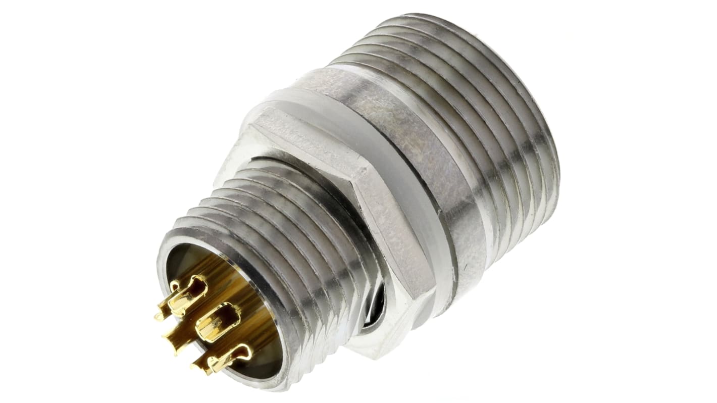 Hirose Circular Connector, 6 Contacts, Panel Mount, Miniature Connector, SR30 Series