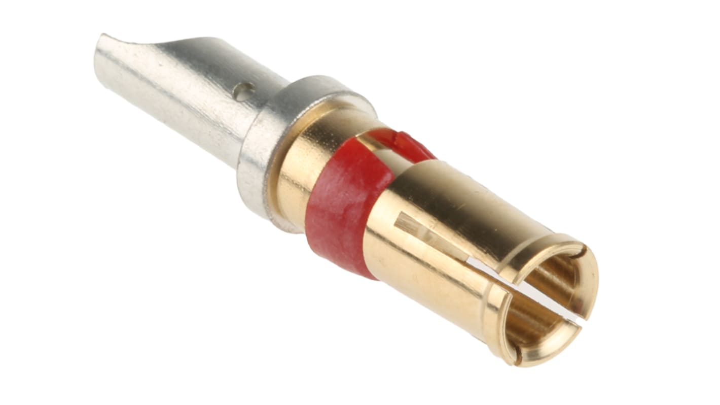Amphenol D-Sub触点, 母座, 焊接端接, 12 AWG, 20A, 21.8mm长, 金镀镍黄铜, DW系列