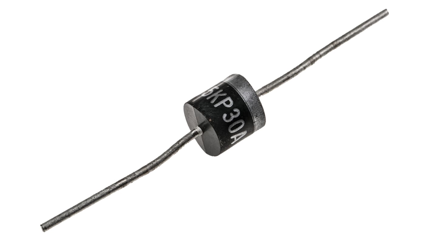 Vishay, TVS-diode, 5000W, Envejs, 48.4V, 30V, 2 ben, P600, 5KP30A-E3/54