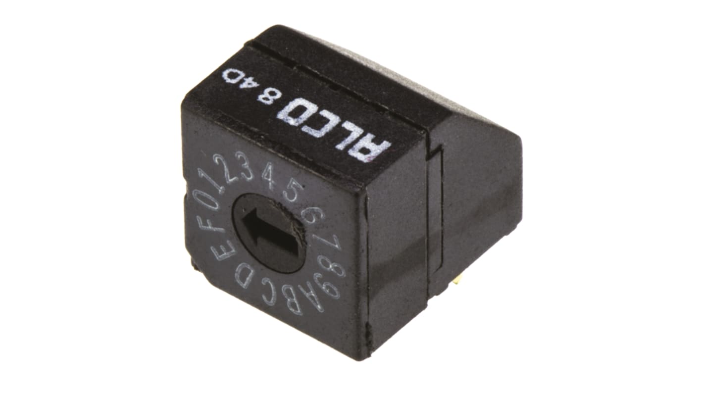 TE Connectivity 16 Way Through Hole DIP Switch 16P, Rotary Flush Actuator