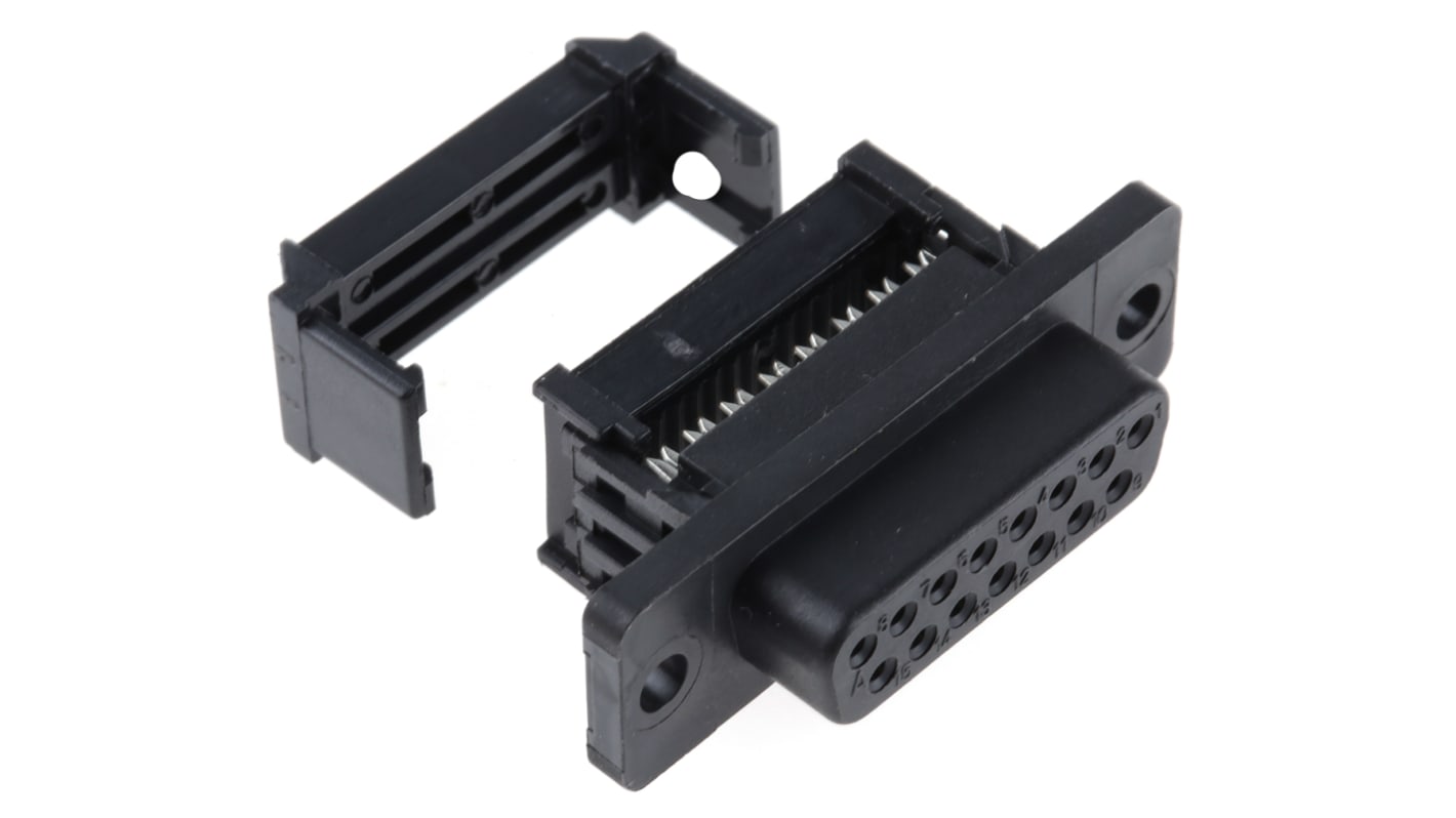 RS PRO 15 Way Cable Mount D-sub Connector Socket, 1.27mm Pitch