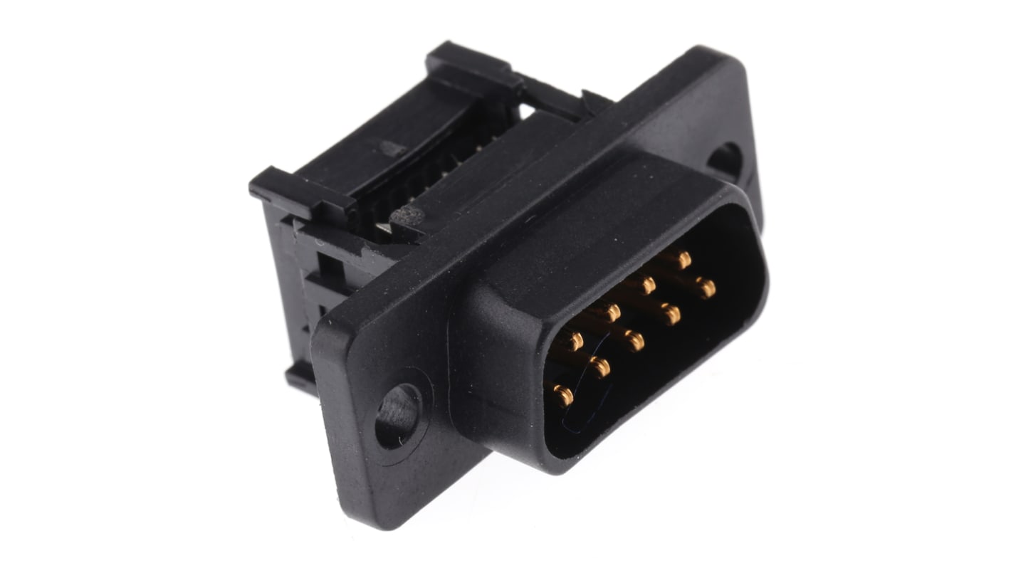 Conector D-sub RS PRO, paso 1.27mm, Recto D-Sub estándar, Montaje de Cable, Macho, Terminación IDC, 250 V, 3A