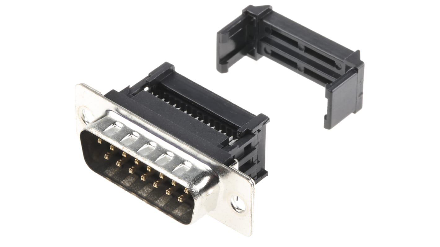 Conector D-sub RS PRO, paso 1.27mm, Recto D-Sub estándar, Montaje de Cable, Macho, Terminación IDC, 250 V, 3A