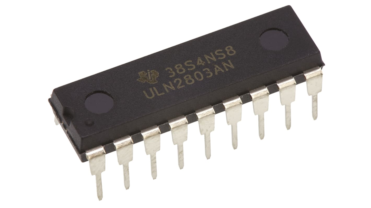 Texas Instruments ULN2803AN Octal NPN Darlington Transistor Array, 500 mA 50 V, 18-Pin PDIP