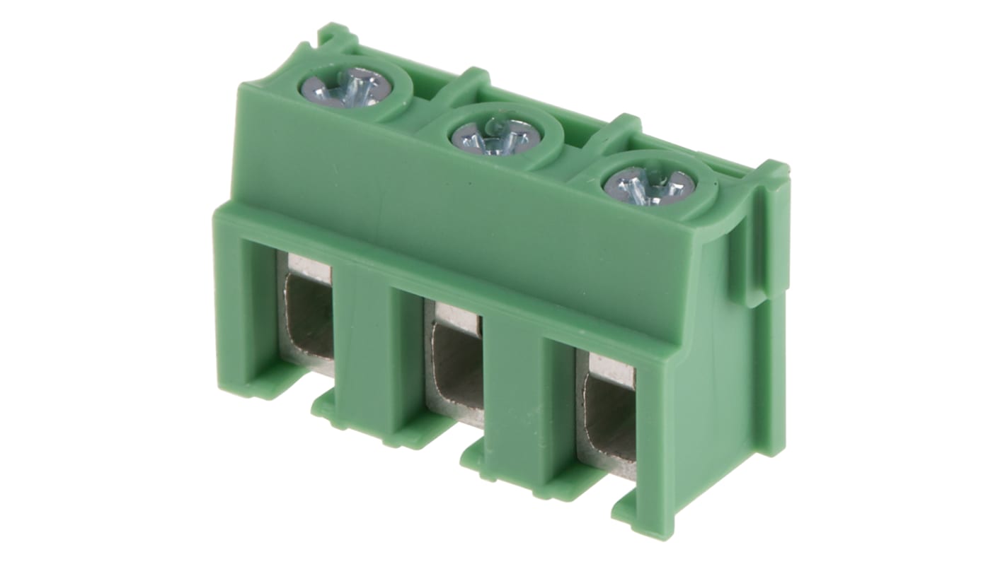 Phoenix Contact 基板用端子台, PT 2.5/ 3-7.5-Vシリーズ, 7.5mmピッチ , 1列, 緑