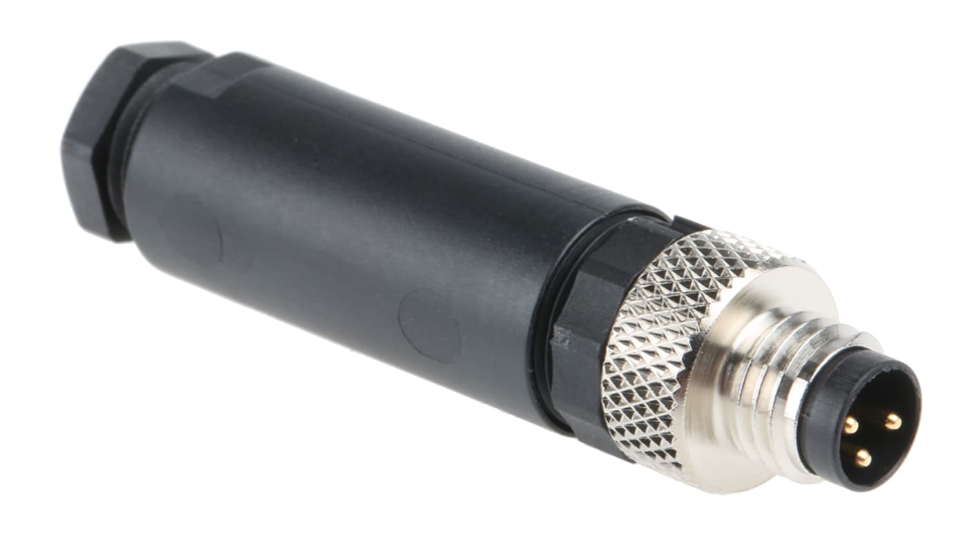 Phoenix Contact Circular Connector, 3 Contacts, Cable Mount, M8 Connector, Plug, Male, IP68, SACC Series