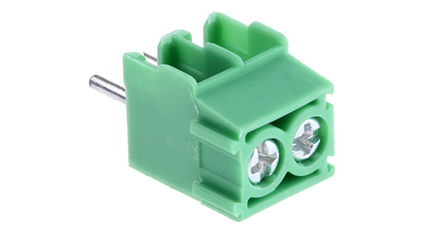 Phoenix Contact COMBICON COMPACT PT Series PCB Terminal Block, 3.5mm Pitch, Through Hole Mount, Solder Termination