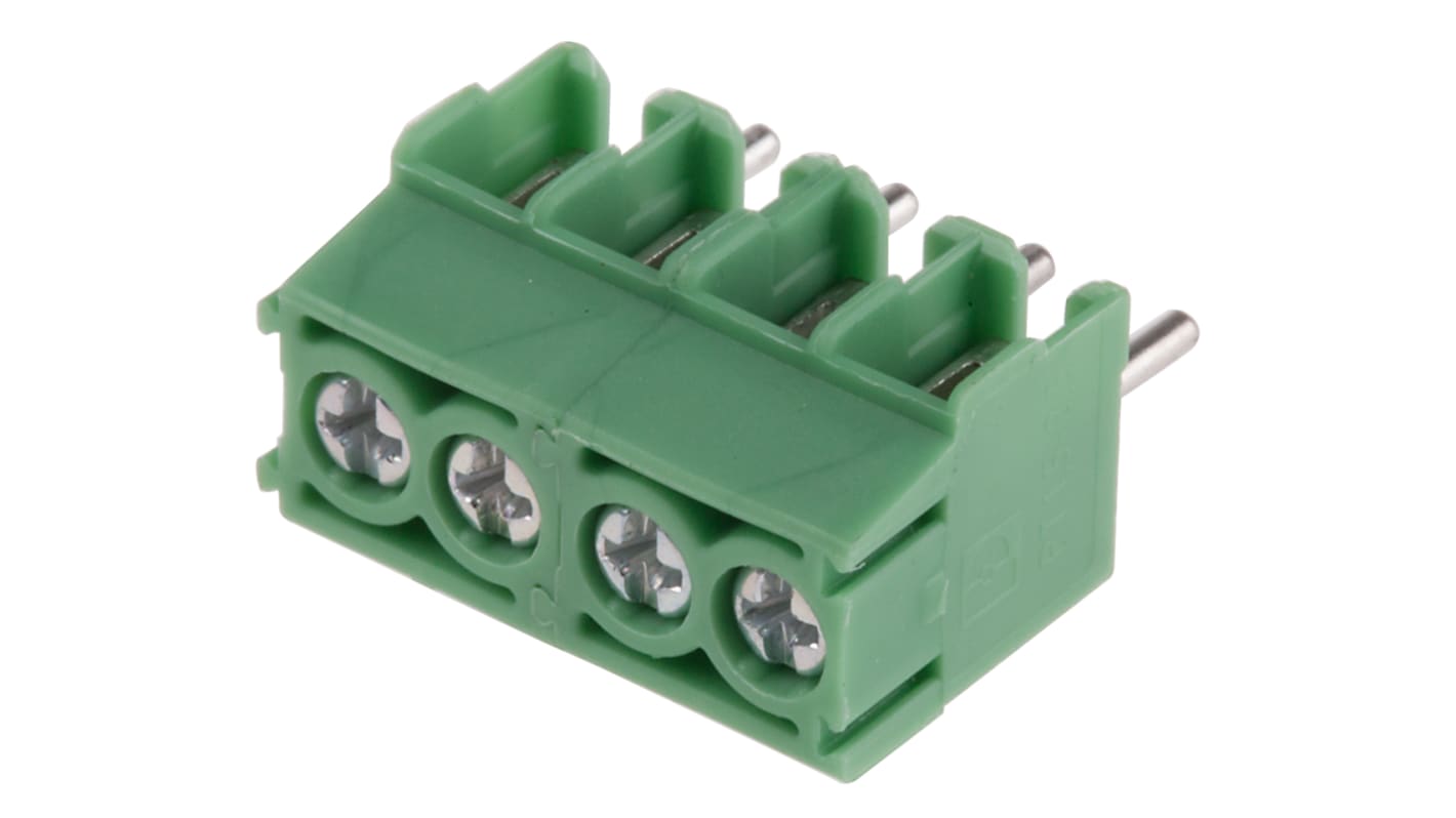 Phoenix Contact COMBICON COMPACT PT Series PCB Terminal Block, 3.5mm Pitch, Through Hole Mount, Solder Termination