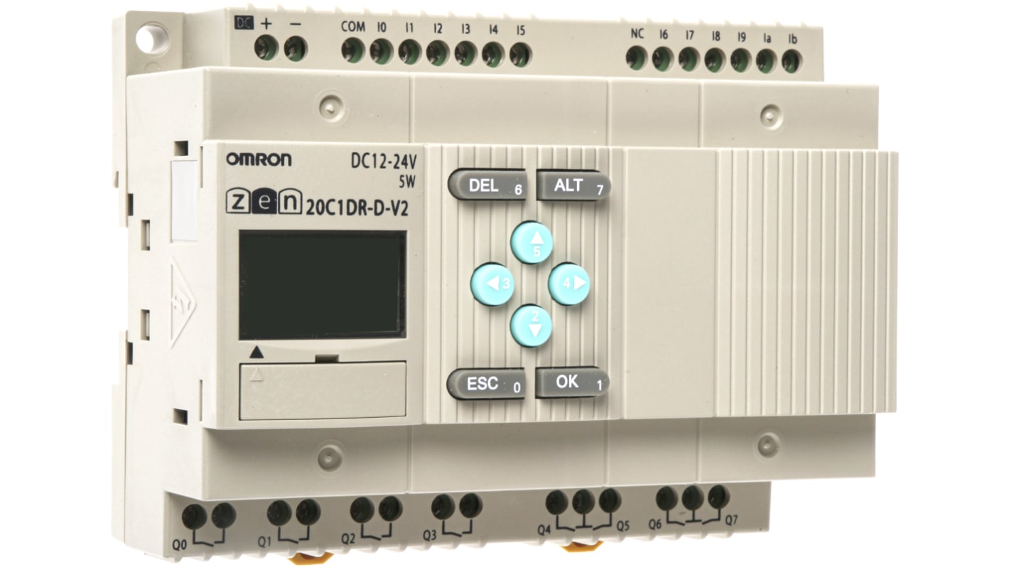 Omron ZEN Series Logic Module, 12 → 24 V dc Supply, Relay Output, 12-Input, Analogue Input