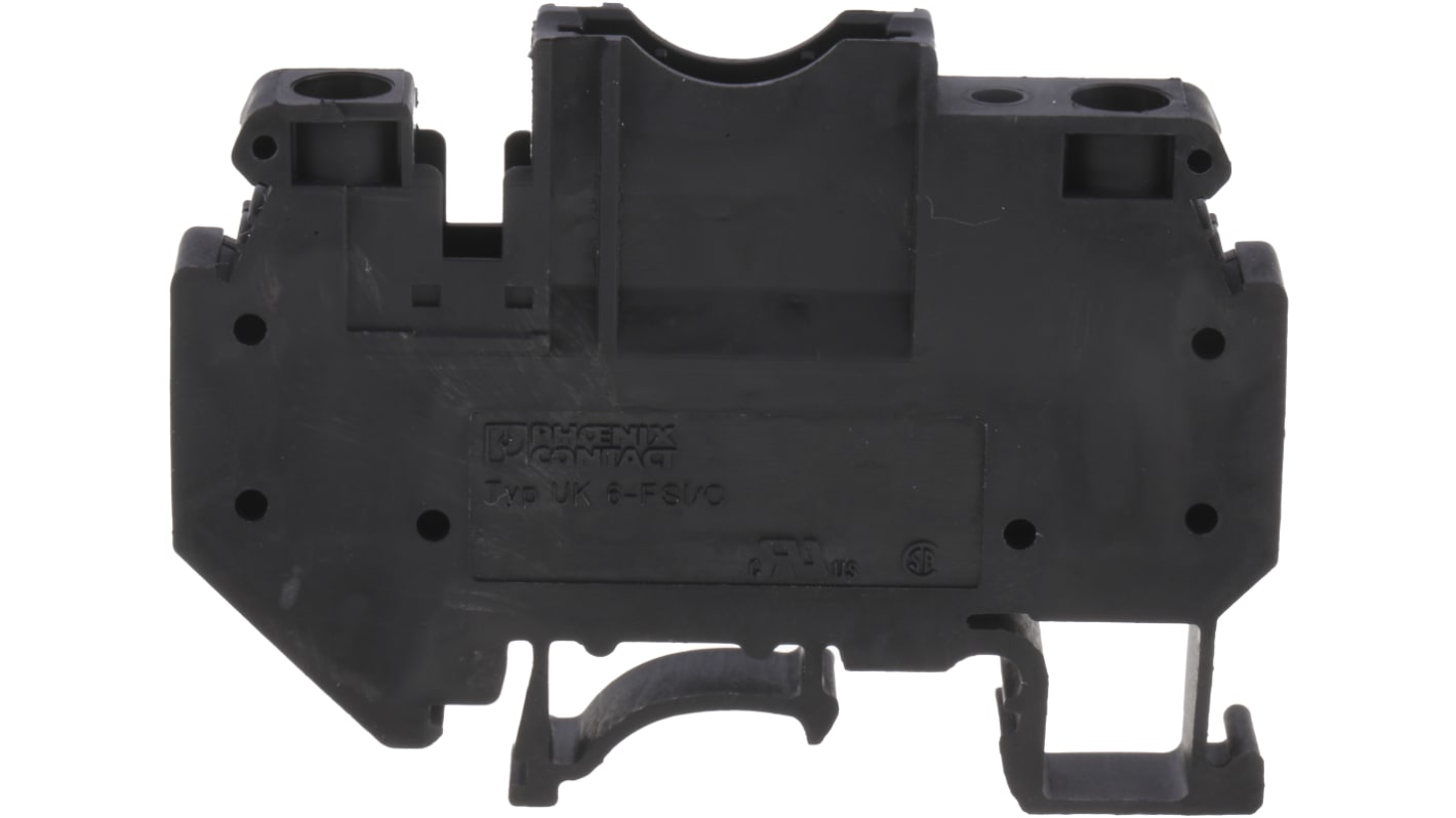 Phoenix Contact 3118203 UK 6-FSI/C Series Black, Single-Level, Screw Termination, Fused