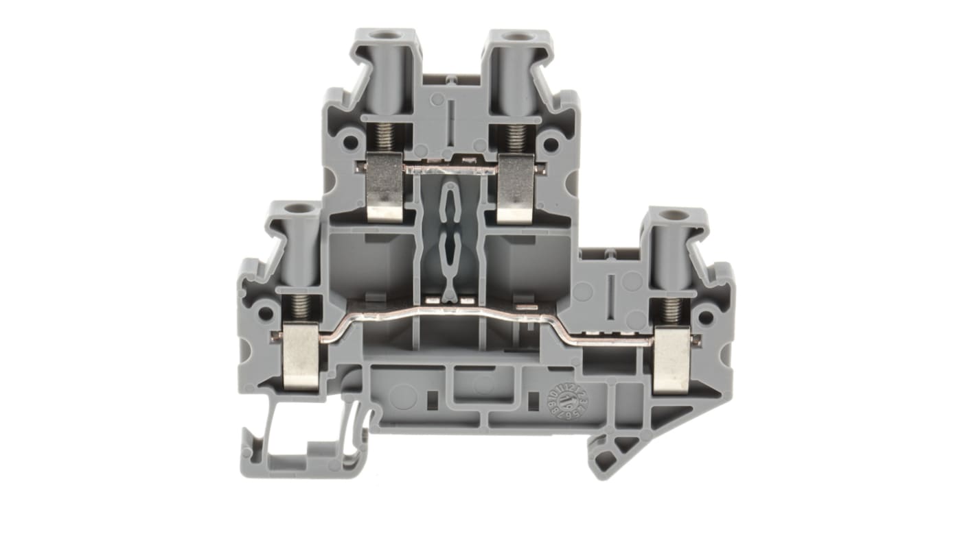 Phoenix Contact 3044814 UTTB Clipline Series Grey, 0.14 → 6mm², Double-Level, Screw Termination, ATEX