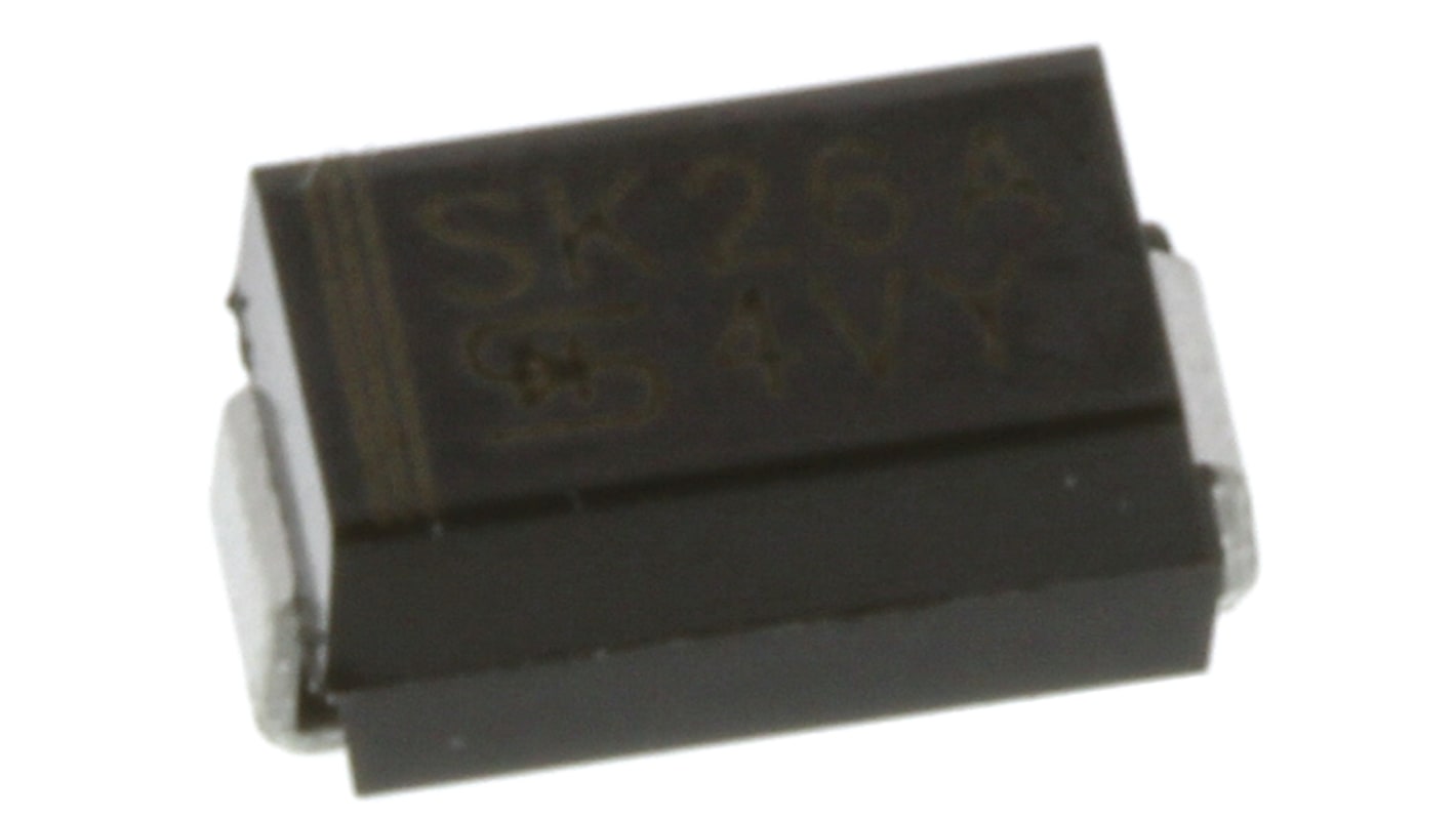 Taiwan Semi 60V 2A, Schottky Diode, 2-Pin DO-214AC SK26A R2