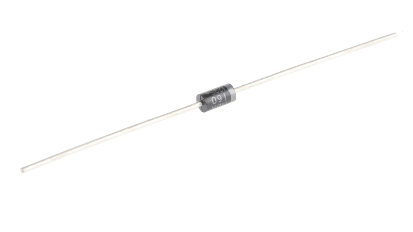 onsemi 60V 1A, Schottky Diode, 2-Pin DO-41 MBR160RLG