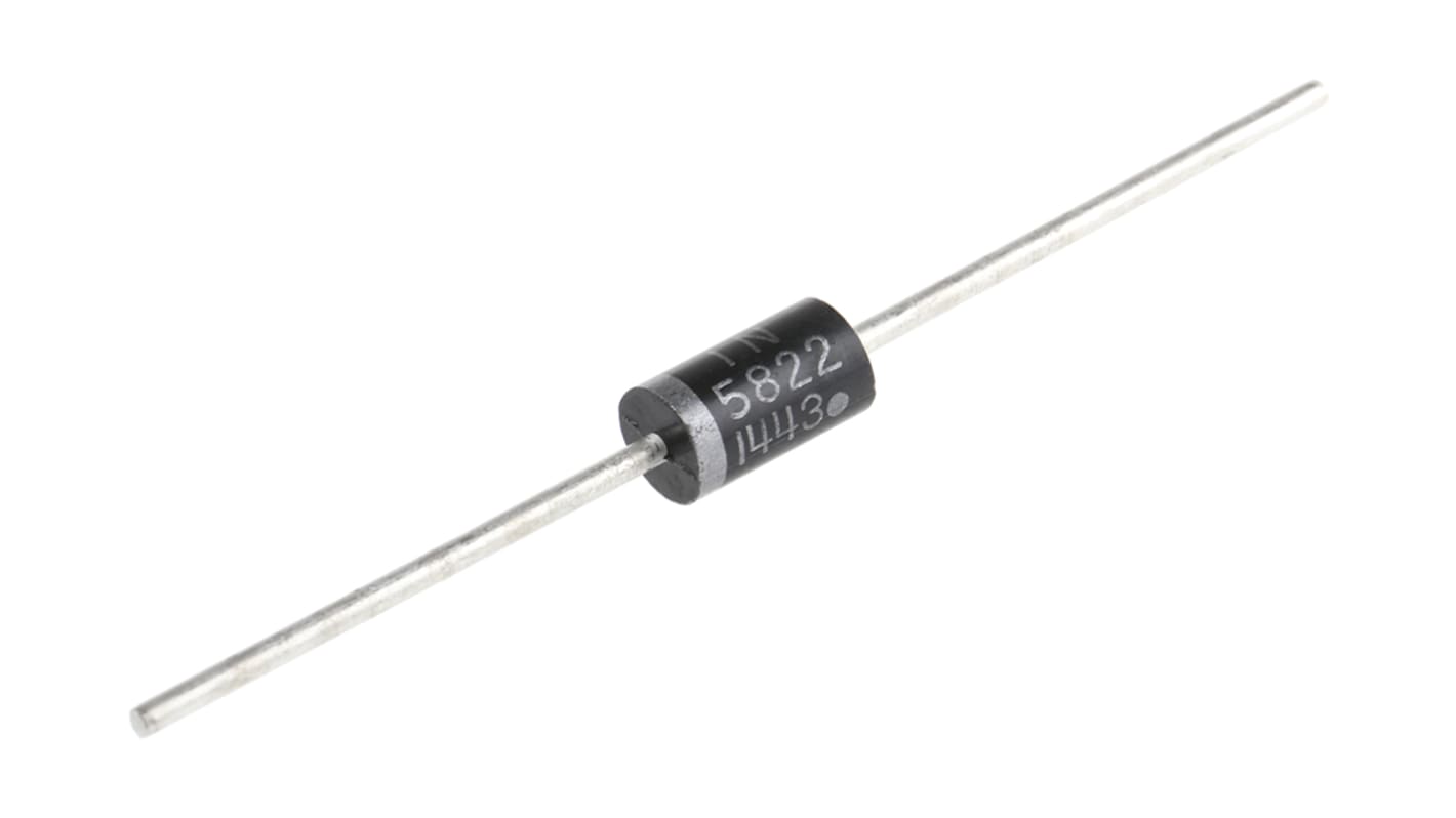 onsemi 40V 3A, Schottky Diode, 2-Pin DO-201AD 1N5822RLG